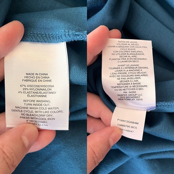 NWT Jones New York Signature Button Detail Tunic Top 3X Teal Blue - Picture 9 of 11